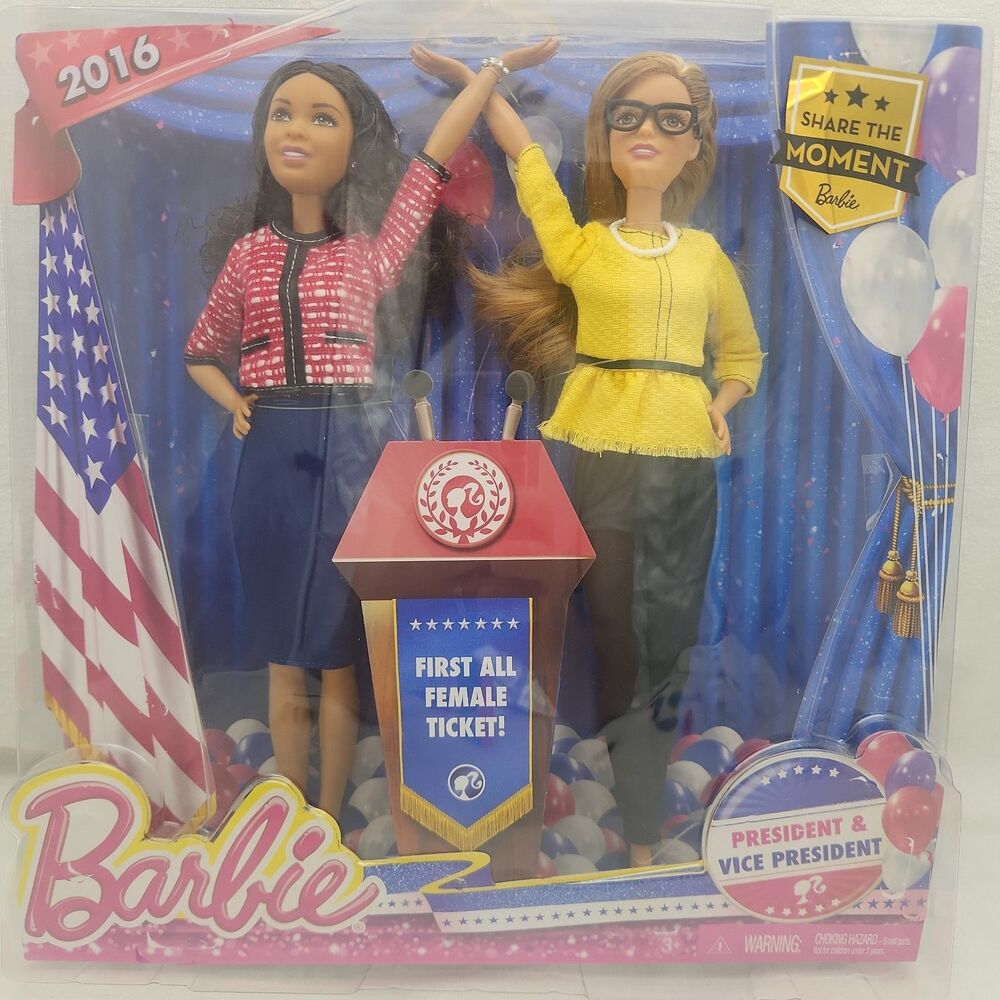 Doll Barbie 2016 First All Female Ticket President & Vice President Set NEW